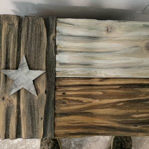 Star Texas Wood Flag Art